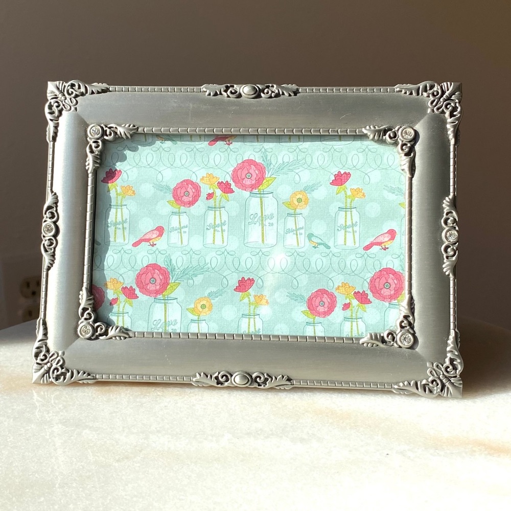 Silver & Rhinestone Picture Frame